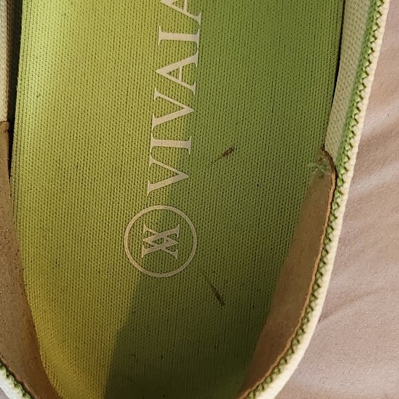 VIVAIA Margot square toe v-cut lime green flats shoes - Picture 10 of 10
